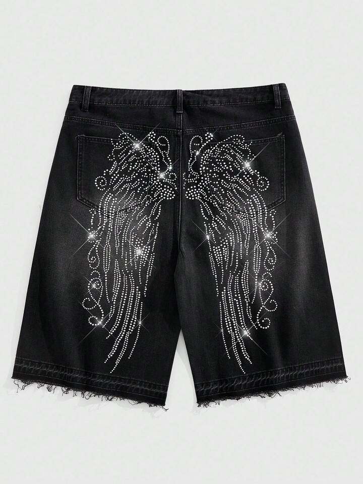 Men's Casual Washed Loose Denim Shorts