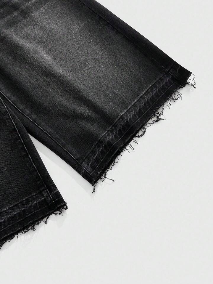 Men's Casual Washed Loose Denim Shorts
