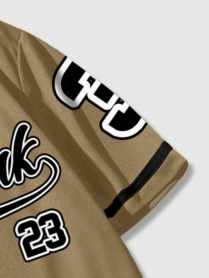 Preppy Men's Casual City Logo Printed Short Sleeve Shirt, Summer 6 Preppy Men's Casual City Logo Printed Short Sleeve Shirt, Summer