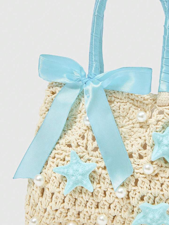 Fairycore Vacation Casual Cute Starfish Studded Decor Fashion Handbag