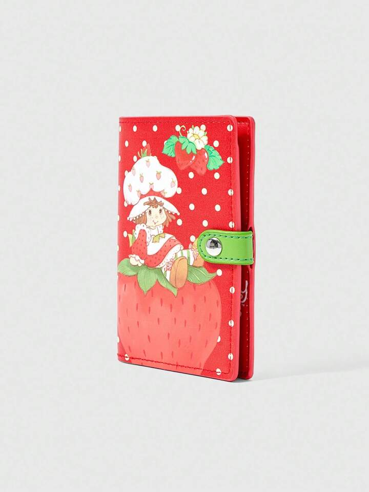 Red Polka Dot & Cartoon Pattern Fashion Portable Large Capacity Cute Passport Holder