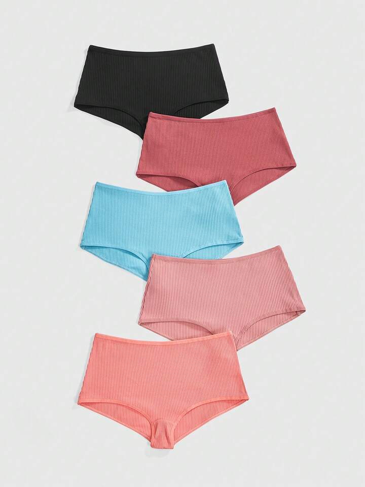 5pcs/Pack Basic High Elasticity Briefs