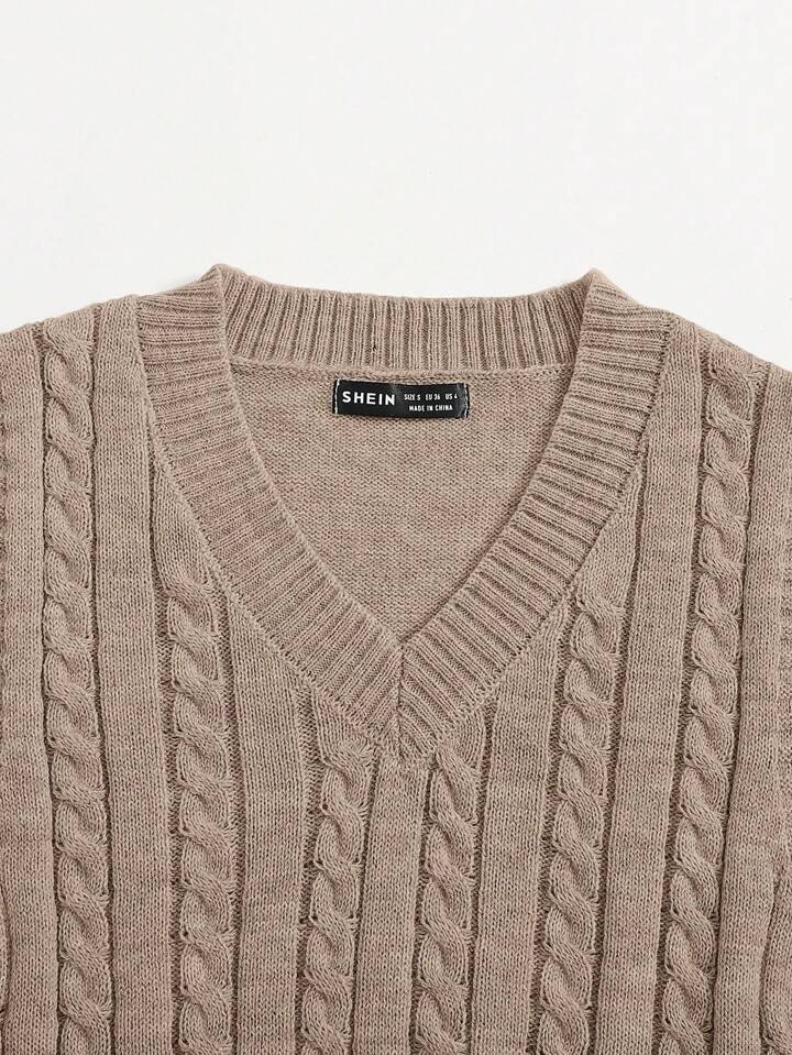 Cable Knit Sweater Vest