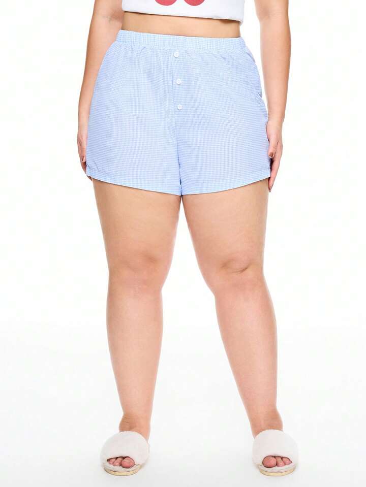 Academia Plus Size Women Floral Campus Print Casual Summer Lounge Pants