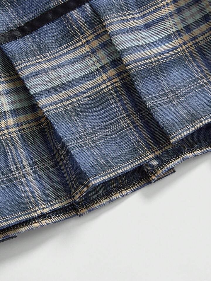 Academia Lace Plaid Necktie & Sexy Lingerie Set, Cosplay Campus Style
