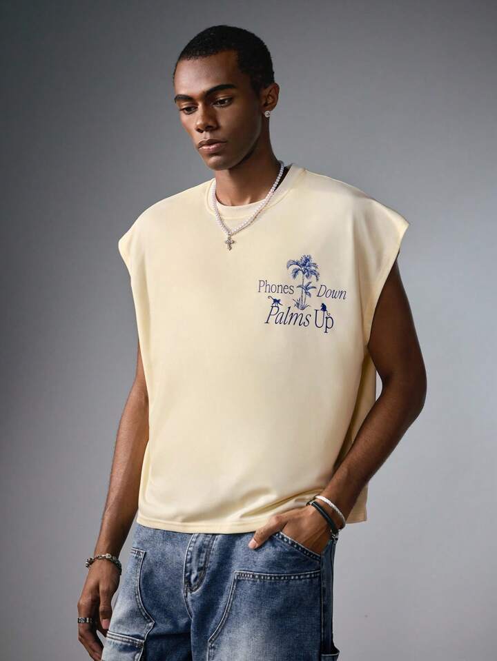 The White Lotus Men's Street Life Summer Vacation Tropical & Letter Graphic Loose Fit Tank Top 4 The White Lotus Men's Street Life Summer Vacation Tropical & Letter Graphic Loose Fit Tank Top