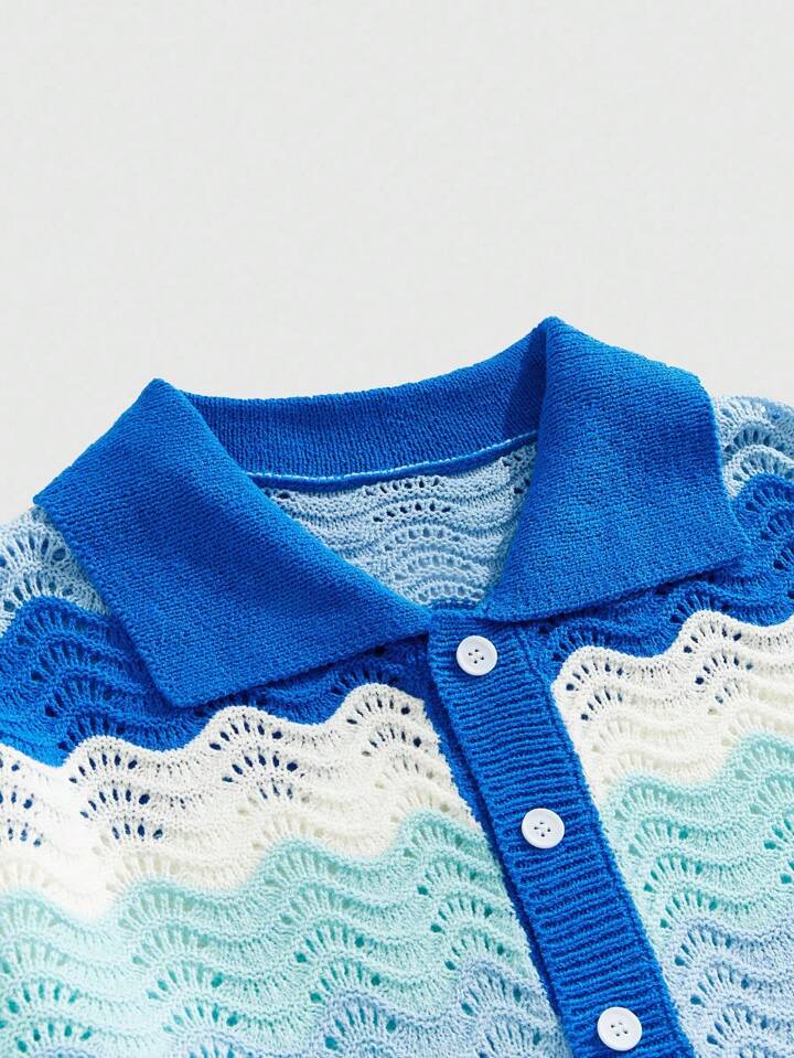 Casual Men's Striped Knitted Cardigan Sweater, Loose Short Fit , Fall Winter