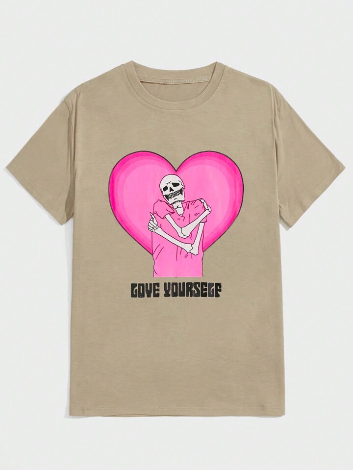 POMOi Men Skull & Heart Graphic Tee
