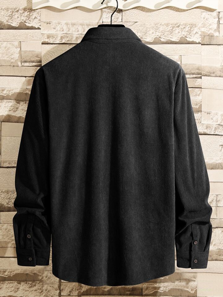 Guys 1pc Corduroy Solid Shirt