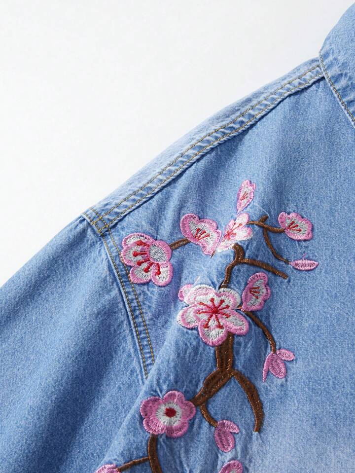 Casual Men's Denim Shirt, Fashionable For Summer