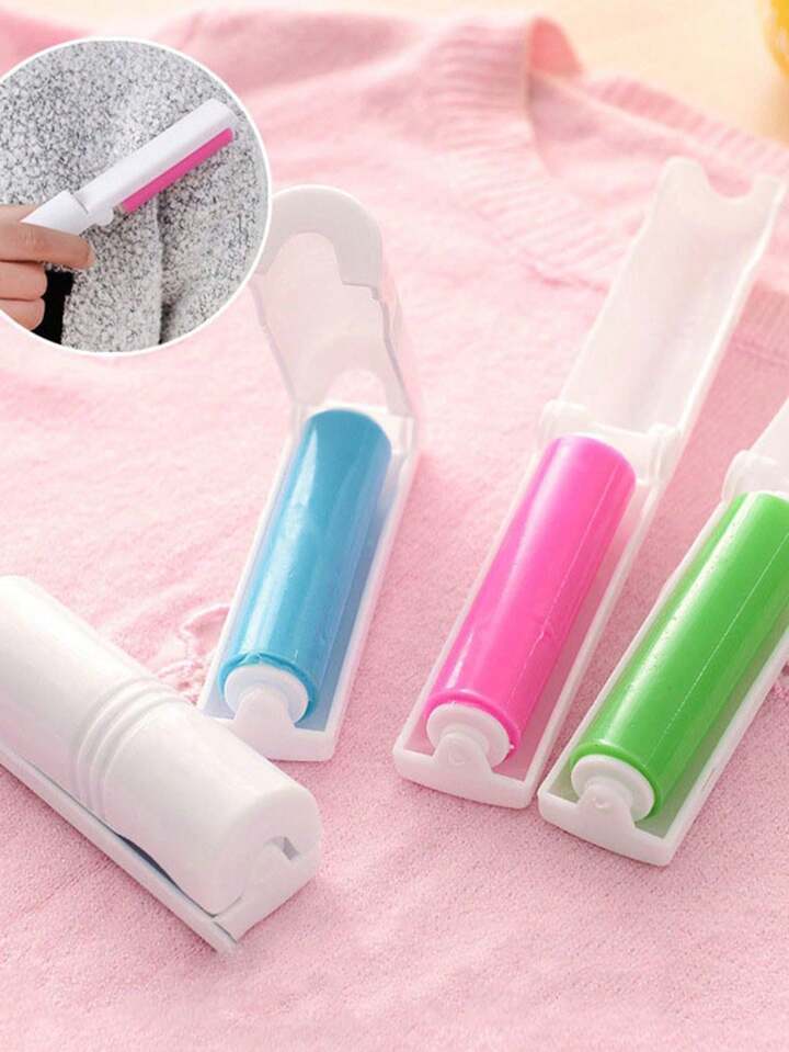 1pc Collapsible PP Lint Roller,Daily Solid Hair Removal Lint Roller For Furniture Clothing