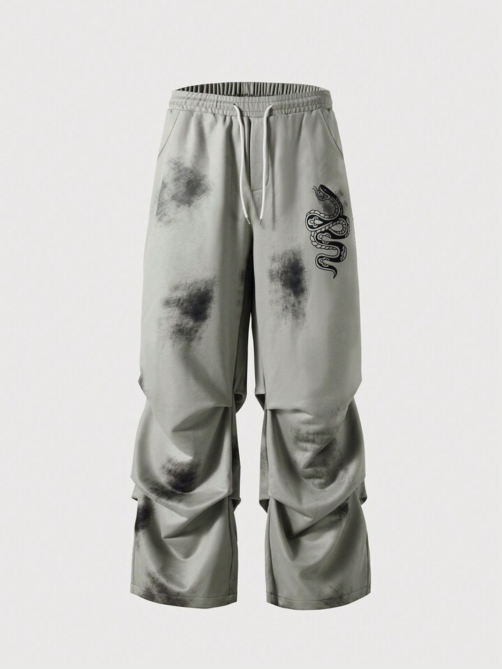 Street Life Men's Baggy Wrinkled And Distressed Casual Sweatpants