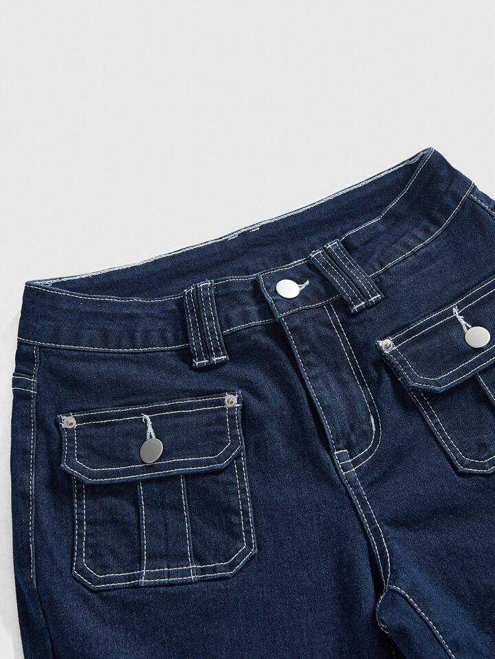 Grunge Punk Y2K Baddie Retro Chic All-Match Versatile Ultra Low-Waist Skinny Mid-Length Denim Capri Pants 4 Grunge Punk Y2K Baddie Retro Chic All-Match Versatile Ultra Low-Waist Skinny Mid-Length Denim Capri Pants