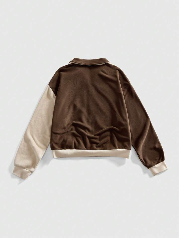 Men's Casual Colorblock Patchwork Sweatshirt, Autumn/Winter, Long Sleeve Top 2 Men's Casual Colorblock Patchwork Sweatshirt, Autumn/Winter, Long Sleeve Top