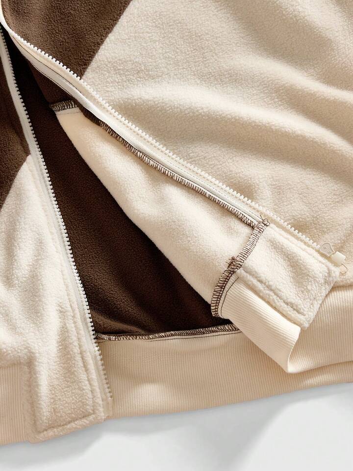 Men's Casual Colorblock Patchwork Sweatshirt, Autumn/Winter, Long Sleeve Top 5 Men's Casual Colorblock Patchwork Sweatshirt, Autumn/Winter, Long Sleeve Top
