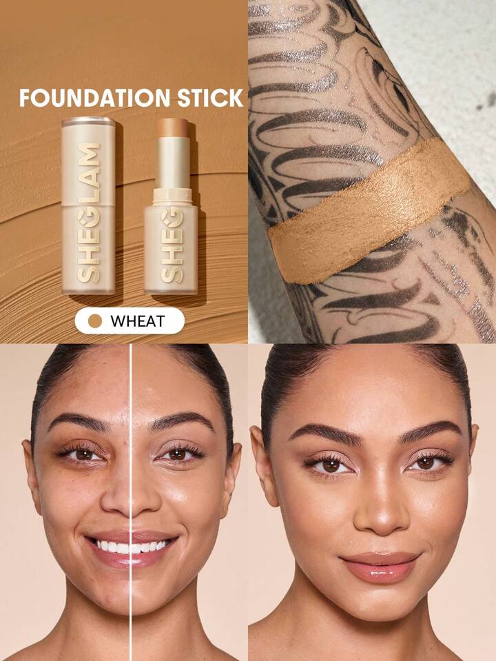 Skin Magnet High Coverage Foundation Stick-Almond Long-Lasting Poreless Flawless Easy To Use Full Coverage Foundation Stick For All Skin Type Non-Fading Sweat-Proof Weightless Cruelty-Fre Smooth Natural Skin-Like Finish Breathable Foundation Stick Gentle Formula Foundation Makeup Brand Beauty Makeup Face Paint Cosmetic For Women Girls Perfect For Winter Spring Ideal For Y2K Fancy Fashion Suitable For Birthday Gift Party Ready Best Color