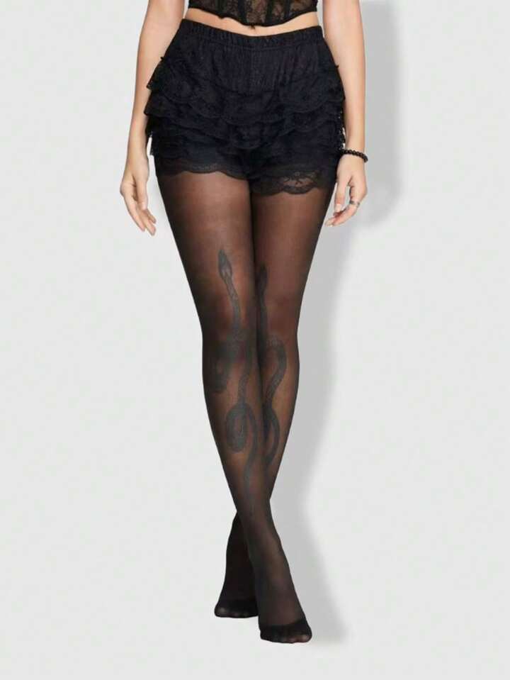 Goth Sexy & Cute Pantyhose Suitable For Shorts