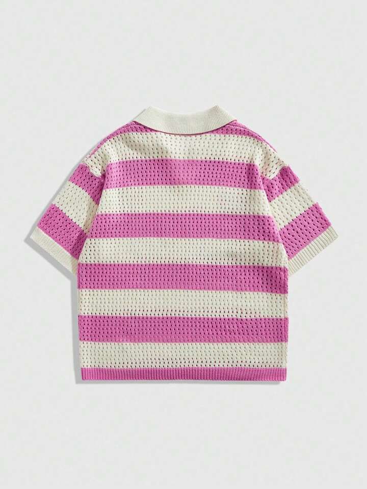 Casual Men's Preppy Sparkling Diamond Knitted Sweater, Knit Vacation Shirt