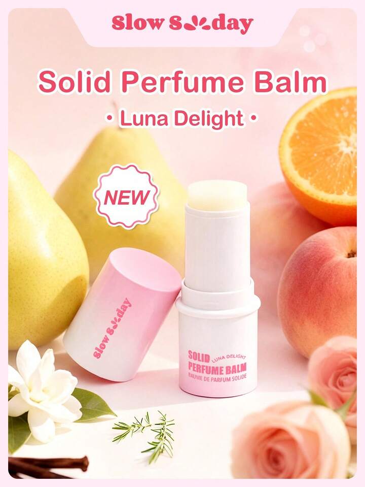 Slow Sunday Solid Perfume Balm (Luna Delight) , Long-Lasting Fragrance, Perfume For Women, Mini Perfume, Skin Care, Sweet, Romantic & Charming, Floral Fruity, With Vanilla, Pear, Musk, Perfect For Date Time, Daily Commute & Vacation, Non-Alcoholic, Travel-Friendly, Great Dating, Birthday, Anniversary, New Year, K Beauty, For Valentine's Day, Valentines Gift, Valentines Day Gift, Ideal For Party