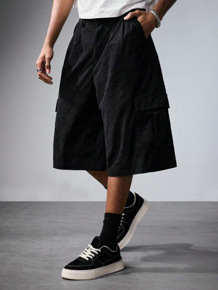 Men's Solid Color Pocket Loose Spring/Summer Casual Shorts