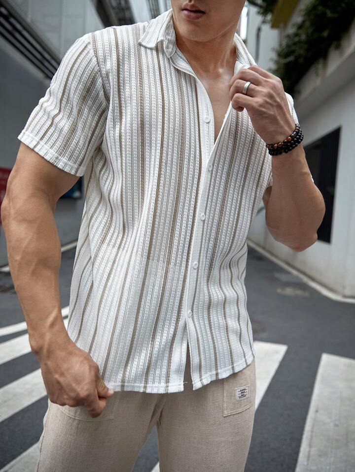 Guys Striped Print Shirt