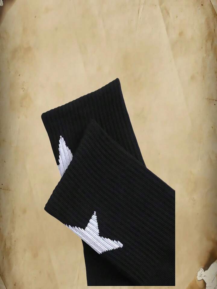 Academia 2pairs Women Star Pattern Crew Socks