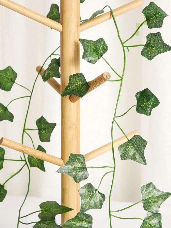 2M Artificial Plant Green Ivy Leaf Garland Silk Wall Hanging Vine Home Garden Decoration Wedding Party Diy Fake Wreath Leaves Bedroom Decor,Fake Plants,Fall Decor,Room,Desk,Garden Decor,Room Decoration Stuff Christmas For Holiday Gift Giving