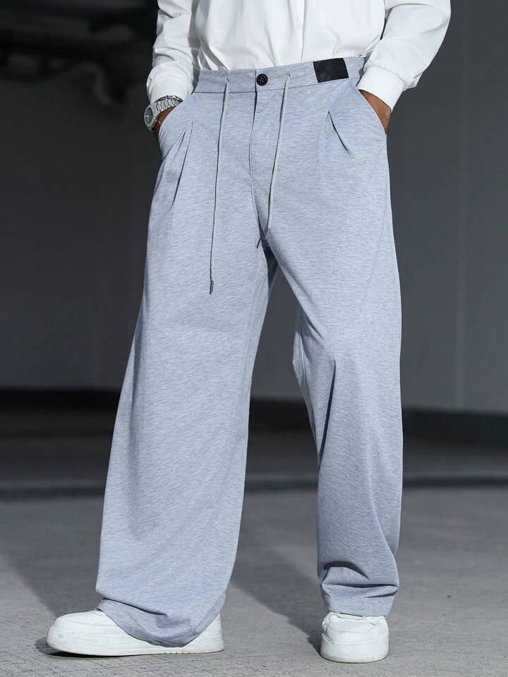Casual Solid Color Straight Leg Sweatpants, Suitable For All Seasons, Loose Fit, Unisex, Streetwear 6 Casual Solid Color Straight Leg Sweatpants, Suitable For All Seasons, Loose Fit, Unisex, Streetwear