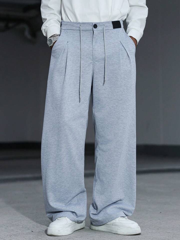 Casual Solid Color Straight Leg Sweatpants, Suitable For All Seasons, Loose Fit, Unisex, Streetwear 7 Casual Solid Color Straight Leg Sweatpants, Suitable For All Seasons, Loose Fit, Unisex, Streetwear