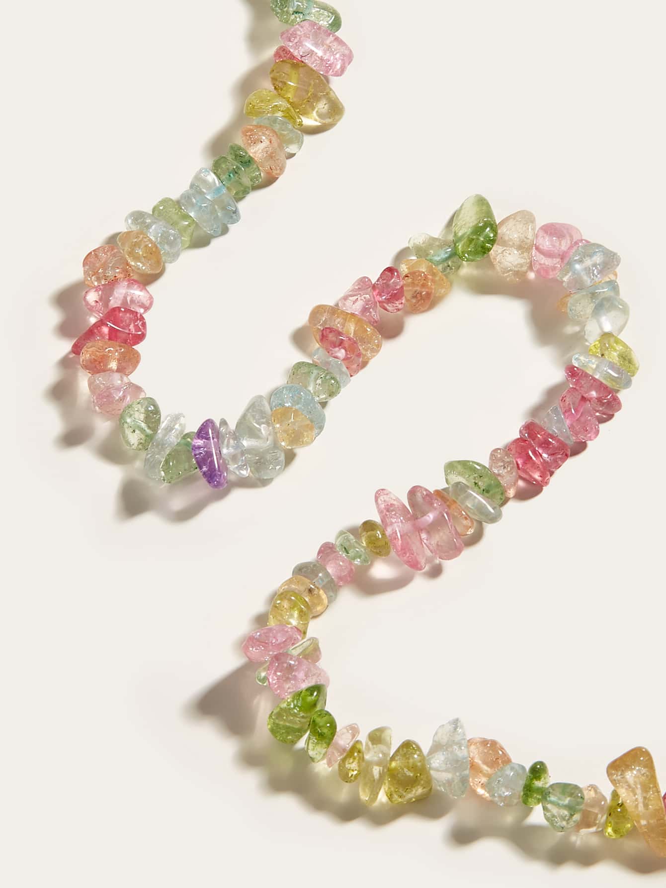 Fairycore Colorblock Stone Beaded Necklace