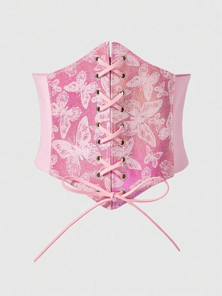 Fairycore Butterfly Print Waist Belt Valentines