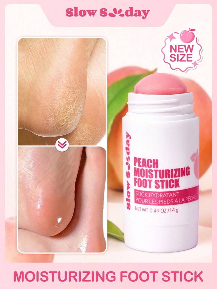 SlowSunday Peach Moisturizing Foot Stick, Foot Care, Foot Spa, Foot Balm, Foot Cream Moisturizing, Feet & Knees & Body , Nourishes And Softens, Travel Size, K Beauty, Cozy Winter Styles, Suitable For Winter, Y2K, For Valentine's Day, Valentines Gift, Valentines Day Gift, Ideal For Party