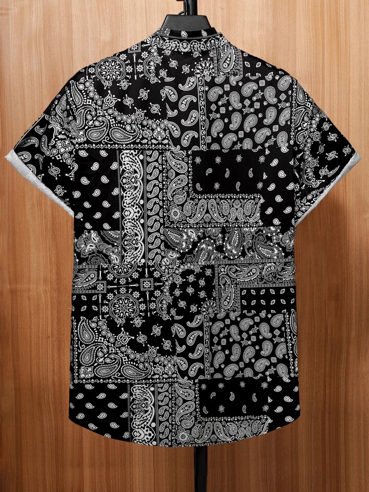 Guys Paisley Print Shirt Without Tee