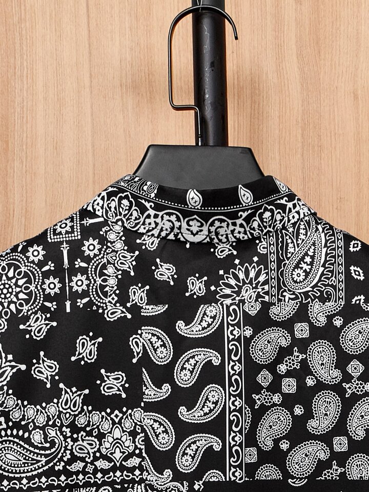 Guys Paisley Print Shirt Without Tee