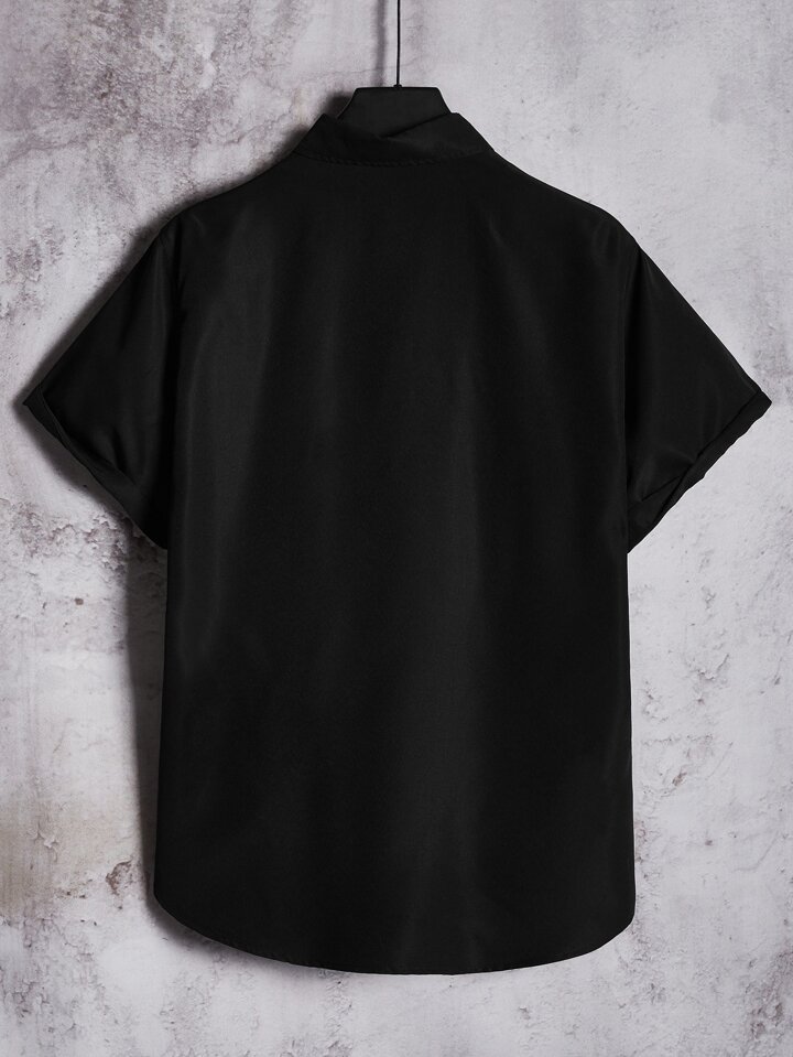 Guys Letter Graphic Colorblock Shirt Without Tee