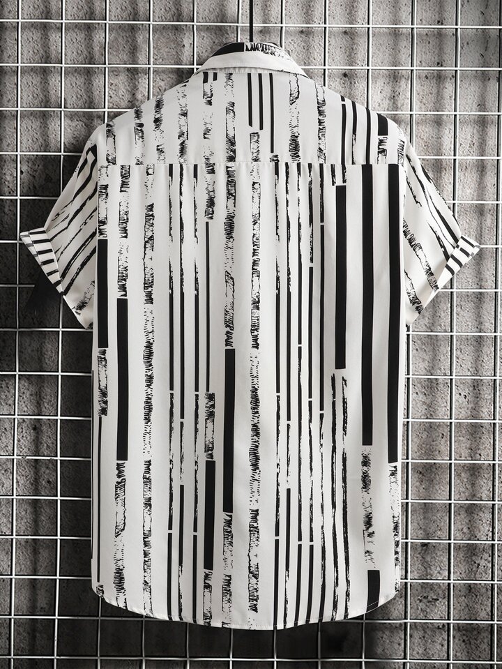 Guys Striped Print Shirt Without Tee
