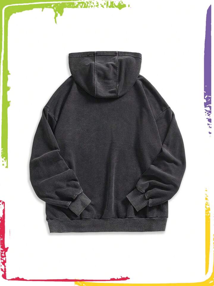 Teletubbies X ROMWE Women's Casual Cartoon Pattern Distressed Vintage Sweatshirt, Autumn 2 Teletubbies X ROMWE Women's Casual Cartoon Pattern Distressed Vintage Sweatshirt, Autumn