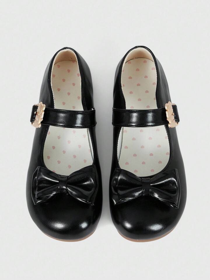 Kawaii Brown Loafers Closed Toe Mary Jane Leather Shoes, Bow Lolita Ballet Flats For Women For Christmas