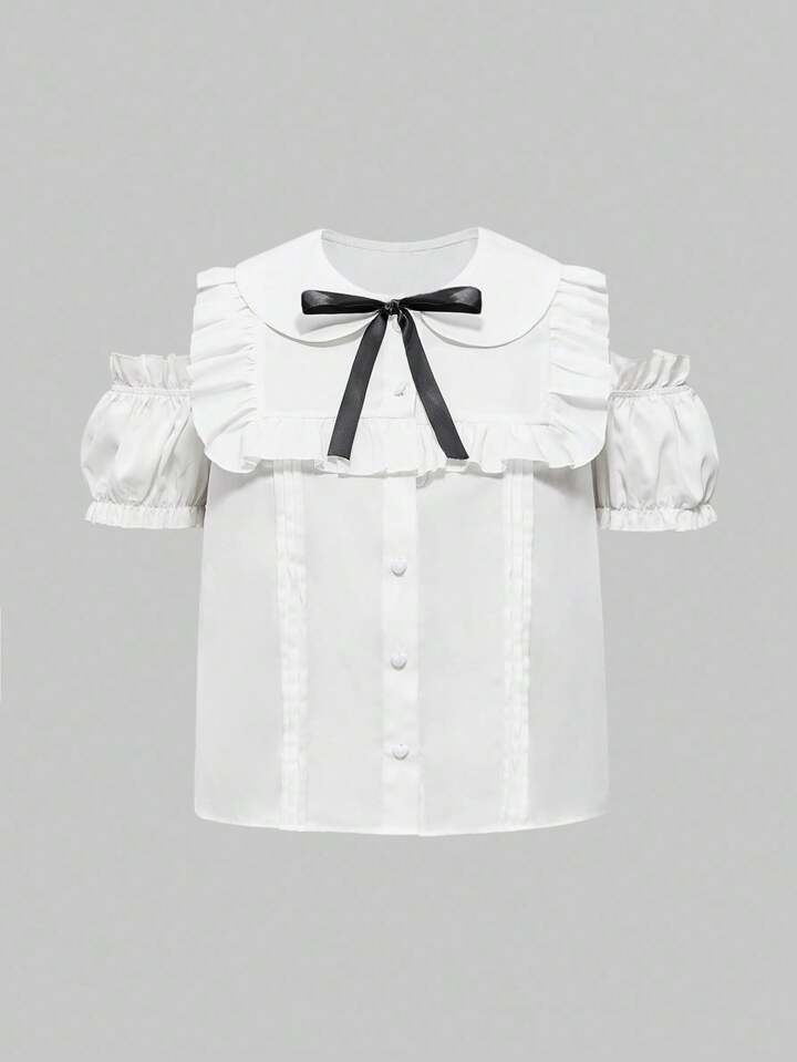 EDITION Hime Gyaru Cute Sweet Off-Shoulder Plus Size Blouse