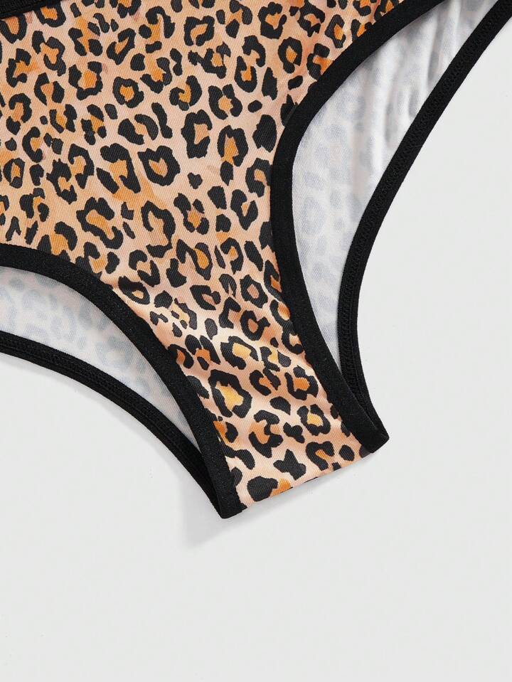 Grunge Punk 3pcs/Set Punk Rock Leopard Print Black Eye Portrait Full-Print Women's Thong Panties 4 Grunge Punk 3pcs/Set Punk Rock Leopard Print Black Eye Portrait Full-Print Women's Thong Panties