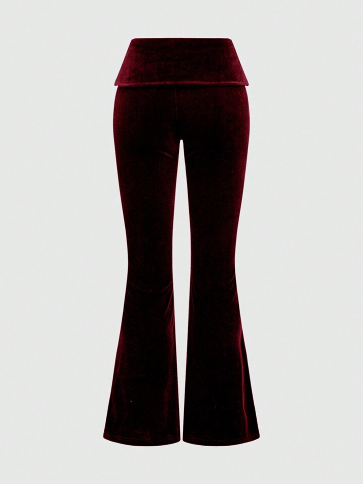 Grunge Punk Y2K Velvet Cropped Hoodie And Low-Waist Flare Pants 2Pcs Set For Women 4 Grunge Punk Y2K Velvet Cropped Hoodie And Low-Waist Flare Pants 2Pcs Set For Women