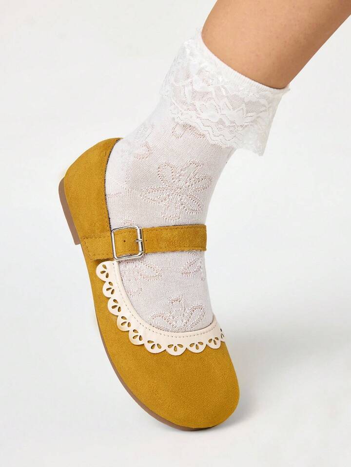 Kawaii Brown Loafers Closed Toe Mary Jane Leather Shoes, Bow Lolita Ballet Flats For Women