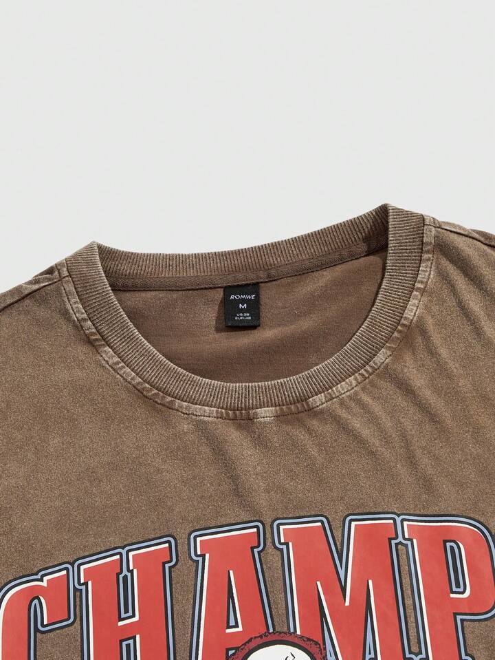 Men's Summer Casual Skull Printed Short Sleeve T-Shirt With Letter Print, Round Neck 3 Men's Summer Casual Skull Printed Short Sleeve T-Shirt With Letter Print, Round Neck