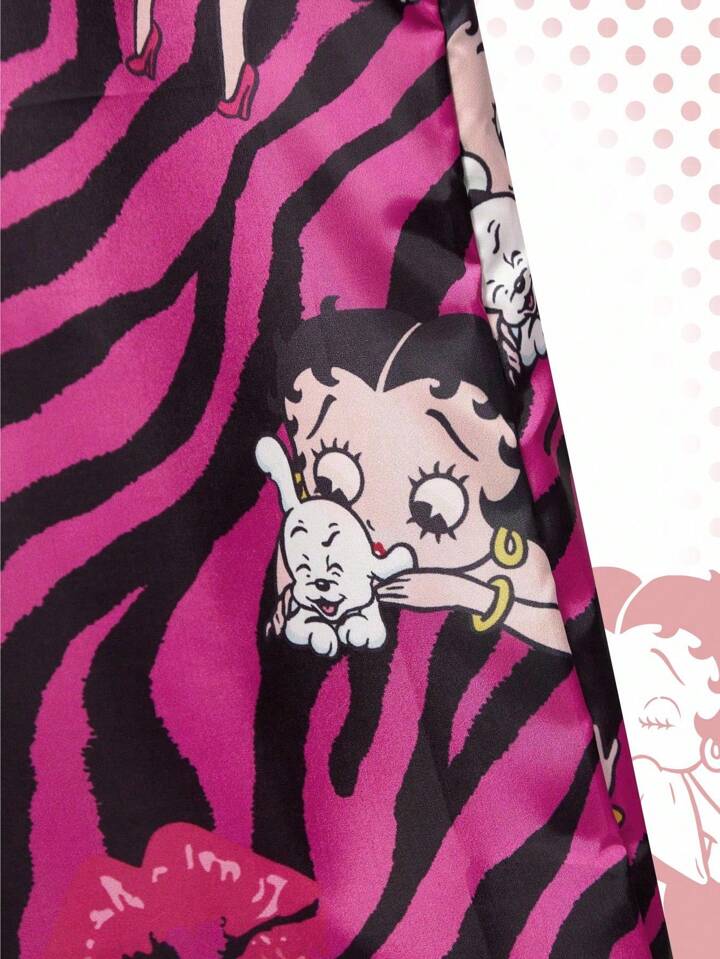 Betty Boop | ROMWE Large Capacity Foldable Tote Bag With Coin Pouch, Portable Shopping Bag, Gym Bag 9 Betty Boop | ROMWE Large Capacity Foldable Tote Bag With Coin Pouch, Portable Shopping Bag, Gym Bag