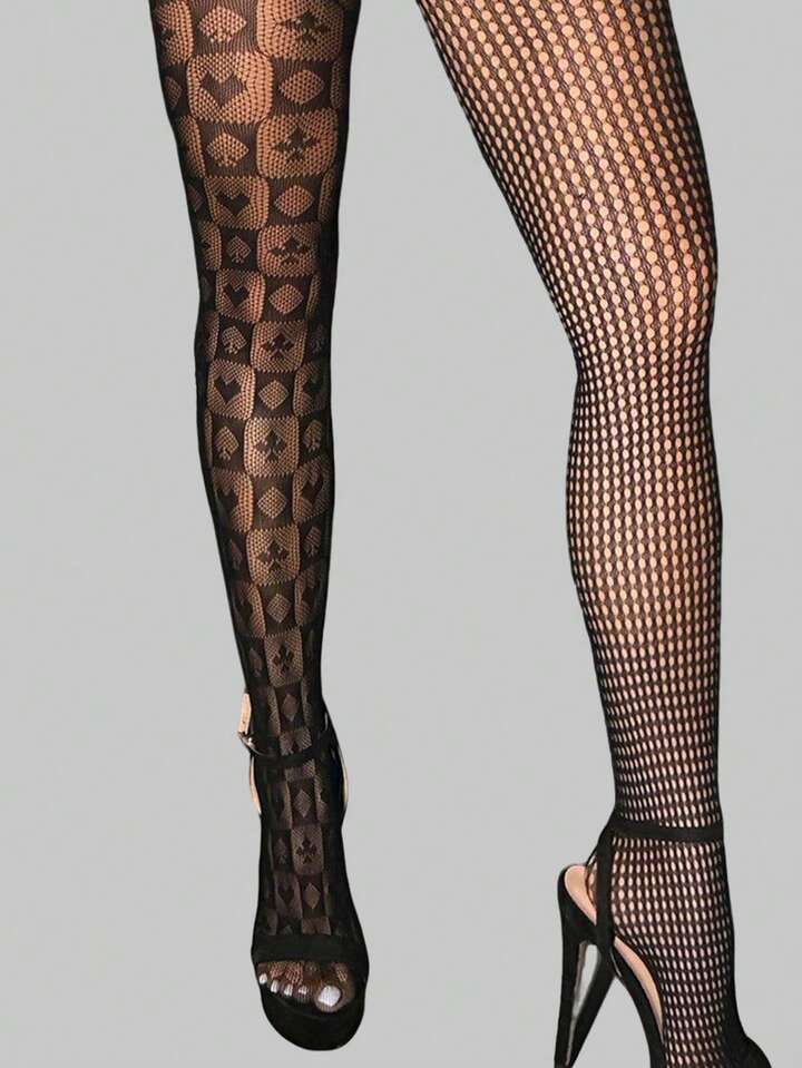 Goth 1 Pair Sexy Minimalist Pink Solid Color Suspender Stockings, Jacquard Sheer Elastic Tights, Ultra-Thin Breathable Pantyhose