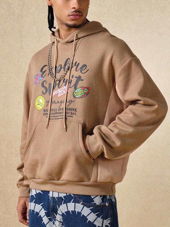 Prep Casual Fashion Versatile Long Sleeve Men's American Vintage Patchwork Hoodie 3 Prep Casual Fashion Versatile Long Sleeve Men's American Vintage Patchwork Hoodie