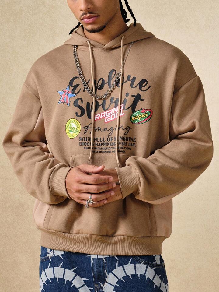 Prep Casual Fashion Versatile Long Sleeve Men's American Vintage Patchwork Hoodie 4 Prep Casual Fashion Versatile Long Sleeve Men's American Vintage Patchwork Hoodie