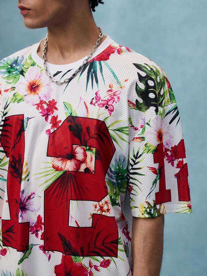 Men's Spring/Summer Casual Vacation Number Wear Tee