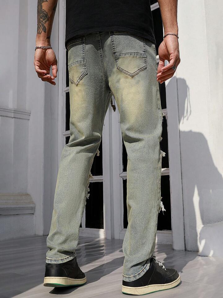 Street Life Men's Ripped Diamond Skinny Jeans Simple, Stylish And Casual Everyday 5 Street Life Men's Ripped Diamond Skinny Jeans Simple, Stylish And Casual Everyday