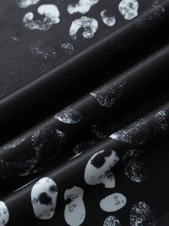 Men's Casual Leopard & Star Print Loose Sweatpants